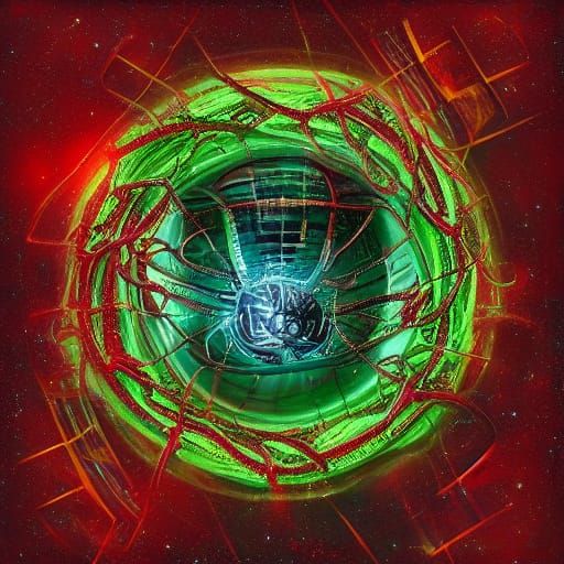 Alien Lifeform Bydo in Biomechanical Sci-Fi Art