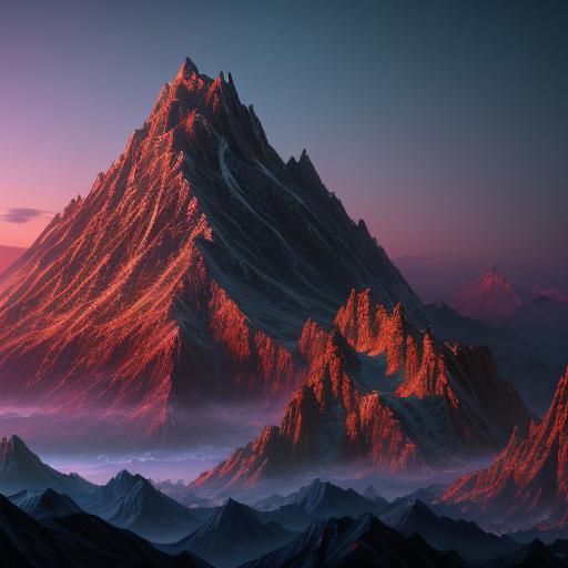 Mount Olympus at Dawn: Detailed Matte Painting