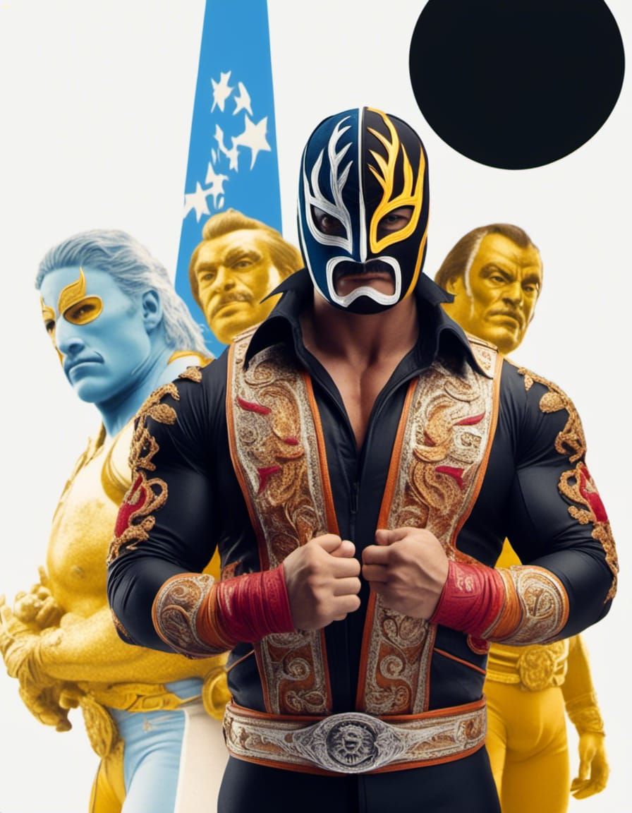 <lora:Luchador:1.0> Wrestlers - the ‘face’ versus the ‘ heel...