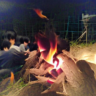 AI-Generated Fiery Night Scene