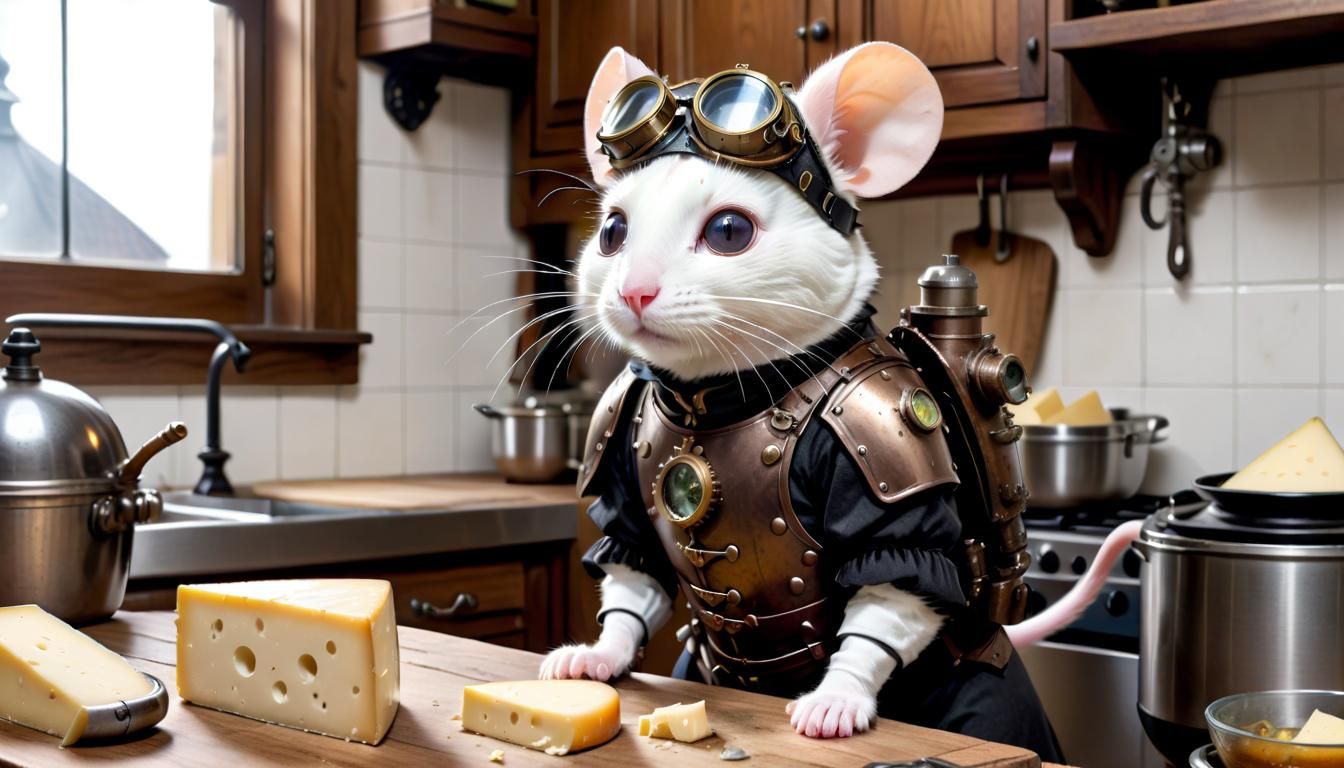 Steampunk Mouse on a Gruyere Cheese Quest