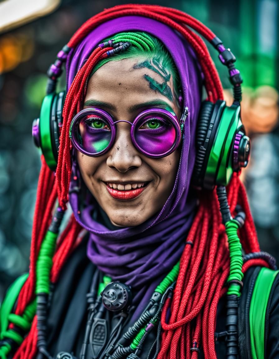 Groovy Hijabi Cybergoth ♠️