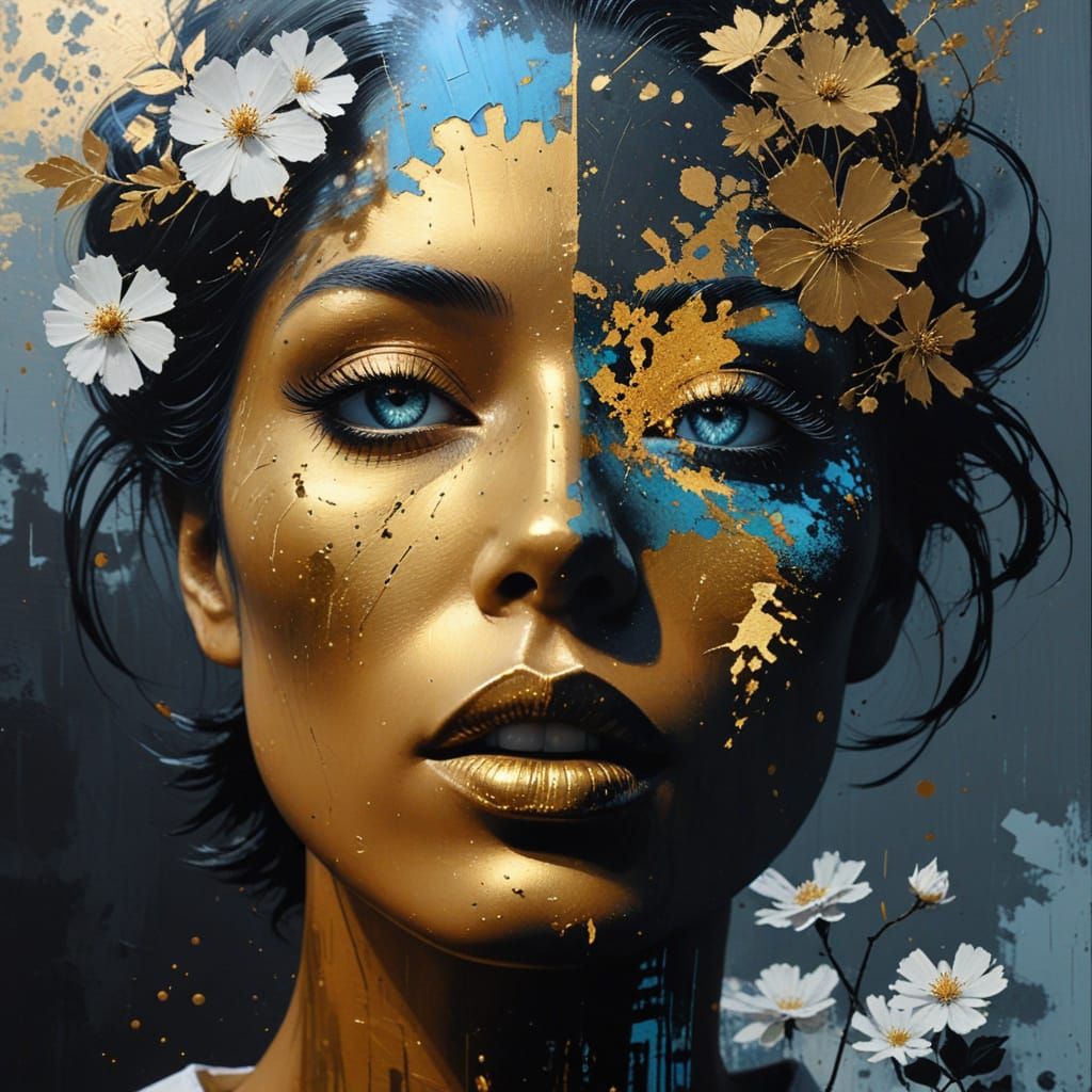 Romantic London Street Scene with Magician