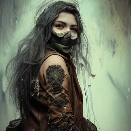 Detailed Portrait of Woman with Eyepatch