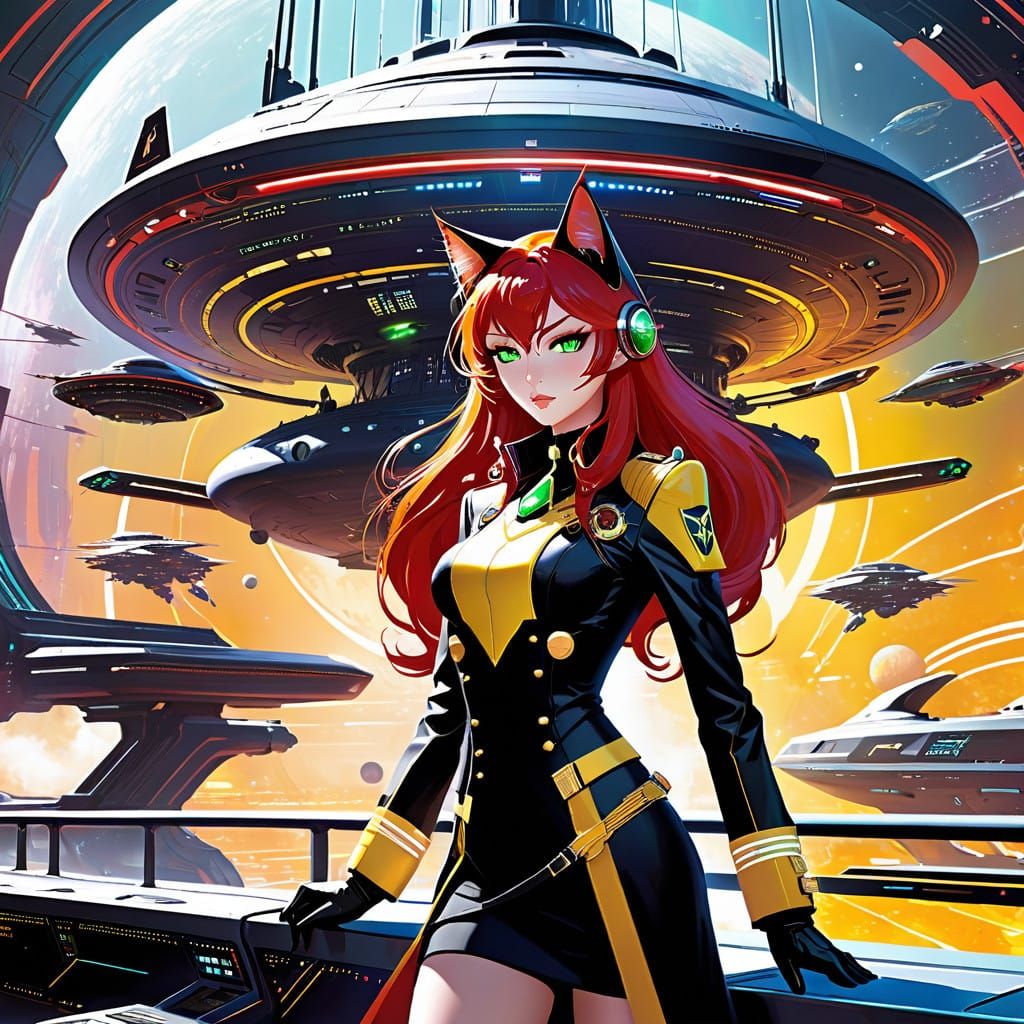 Captain Jensdotter of the Kemomimi Hoshigun Fleet