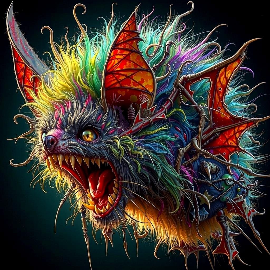 Angry Punk Bat in a Cave