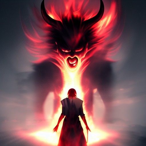 Anime Devil in Dystopian Firestorm