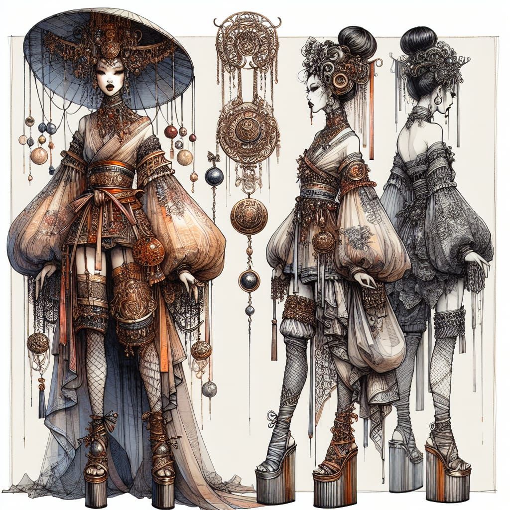 Asian-Inspired Fashion with Ancient Cretan Elements