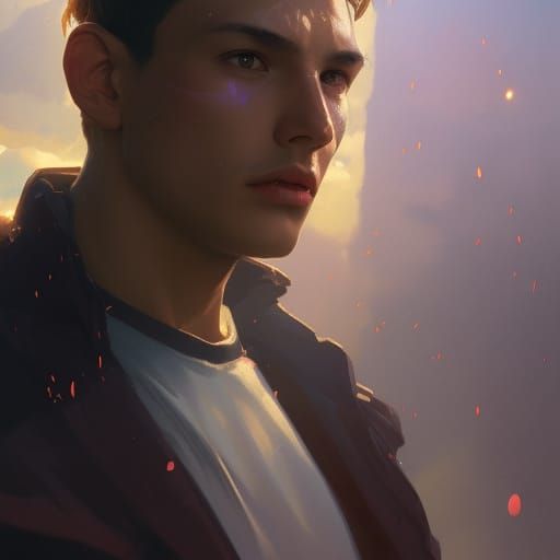 Detailed Portrait of a Boy in Artstation Style