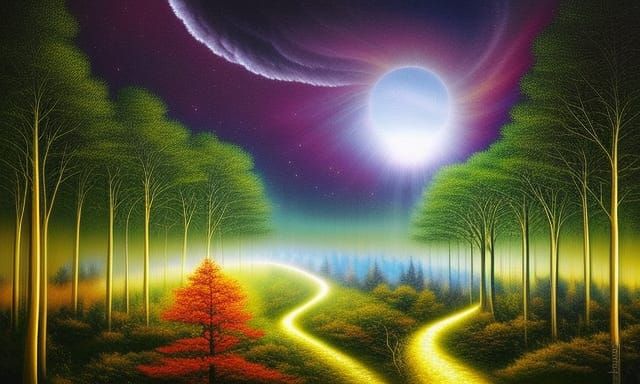 Surreal Clouds of Sun and Moon in Motion