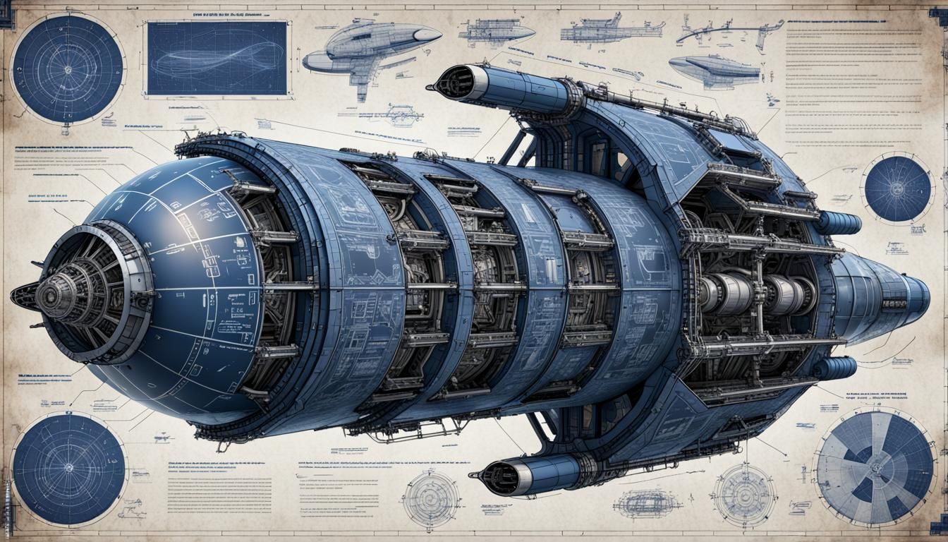 Blueprint of Four-Dimensional Interstellar Jump-Ship in Graf...