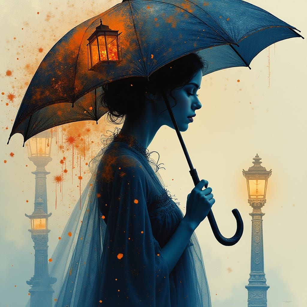 Woman Holding Umbrella 2