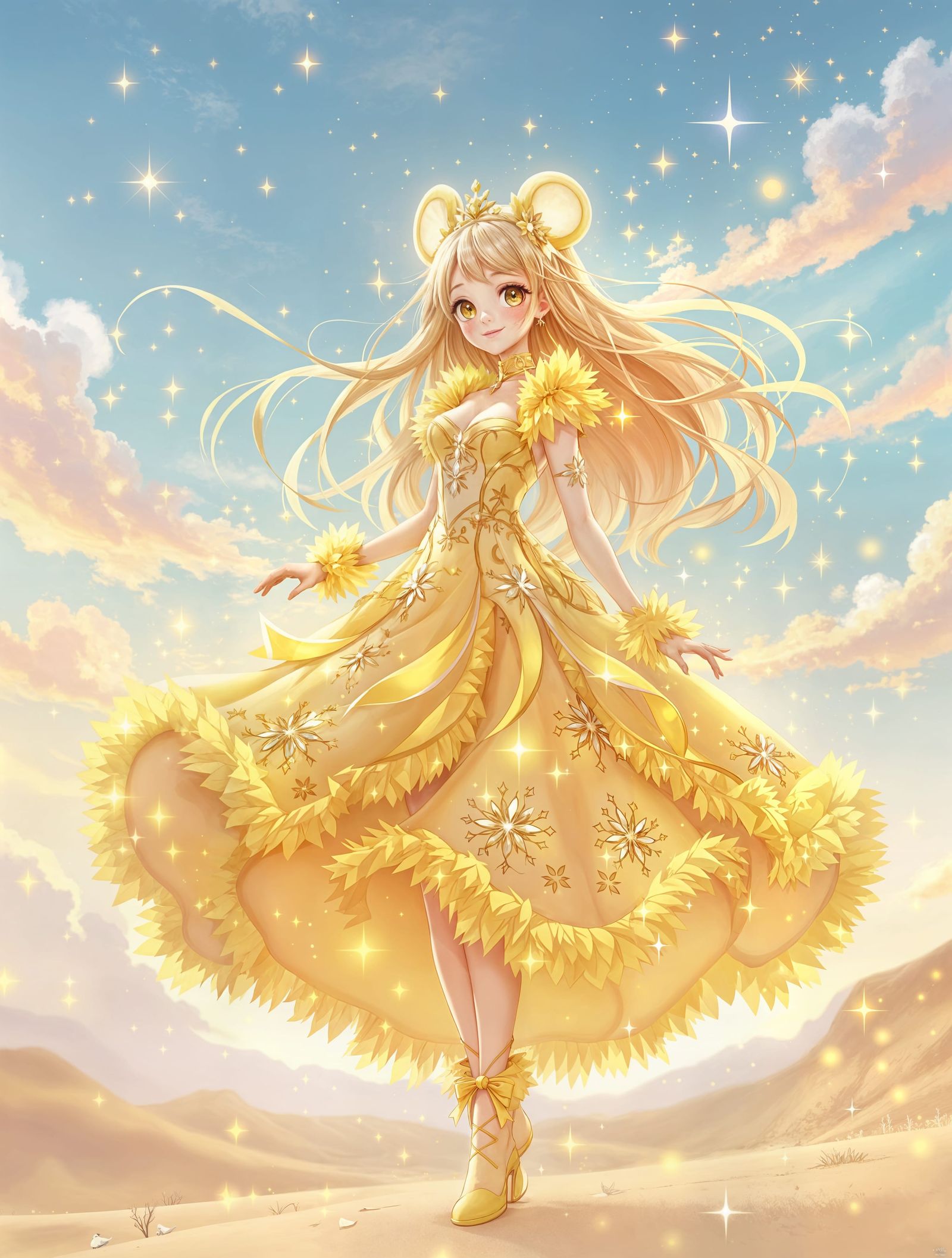 Anime Princess Inspired by Electric Yellow Creature