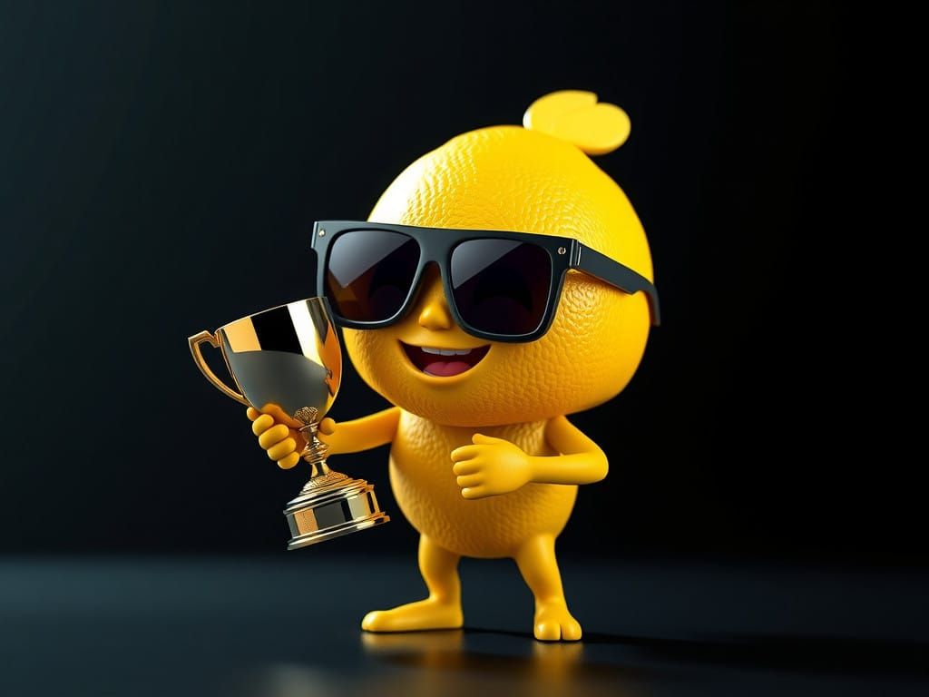 Cute Chibbi Lemon Champion in Gangster Shades