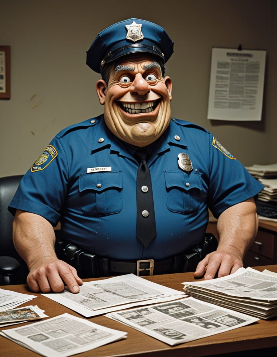 Chief Wiggum's evil cousin, Beef Biggum, from the Simpsons, stupid