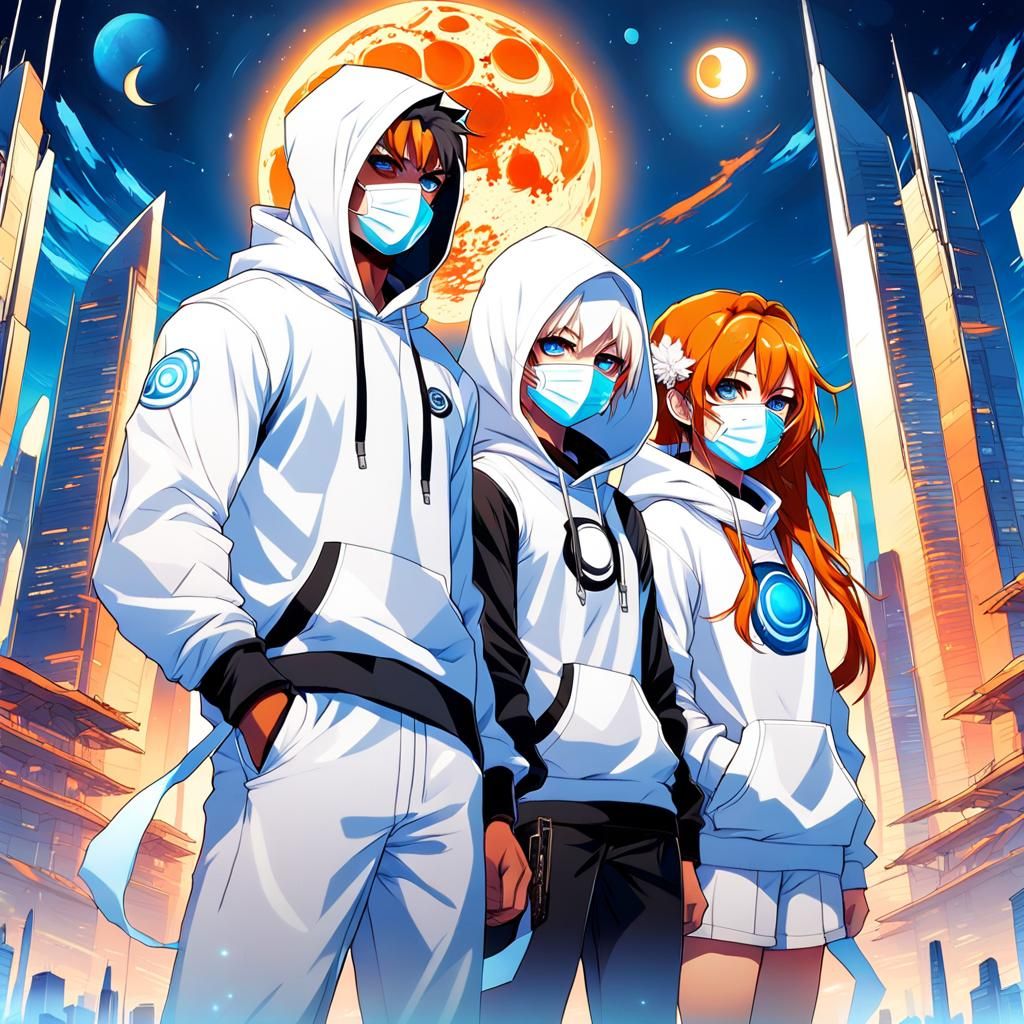 Anime Duo Against Cosmic Eclipse, Fantasy Art