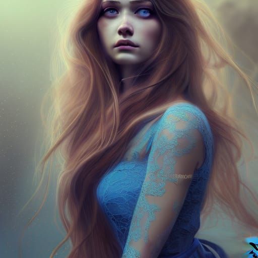 Sorrowful Beauty: Hyperrealistic Portrait of a Young Woman