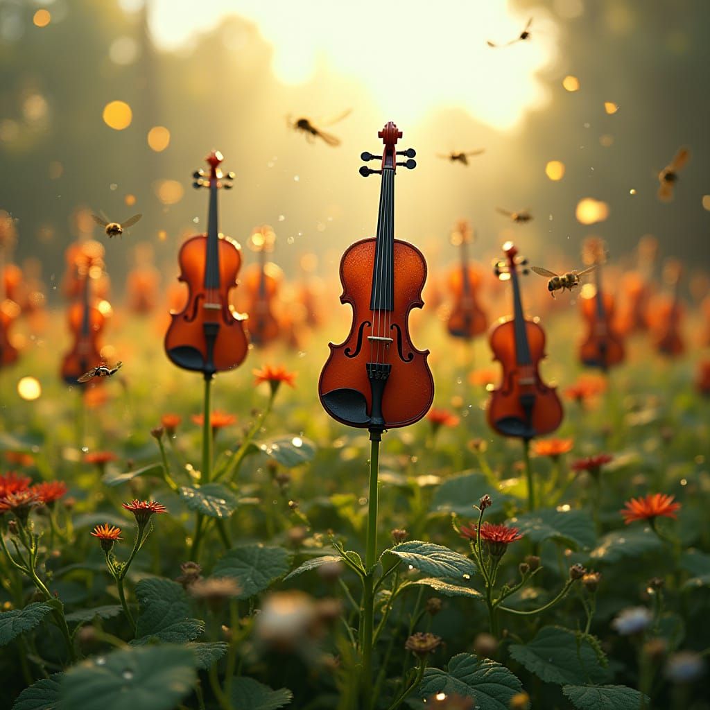 Field of violins