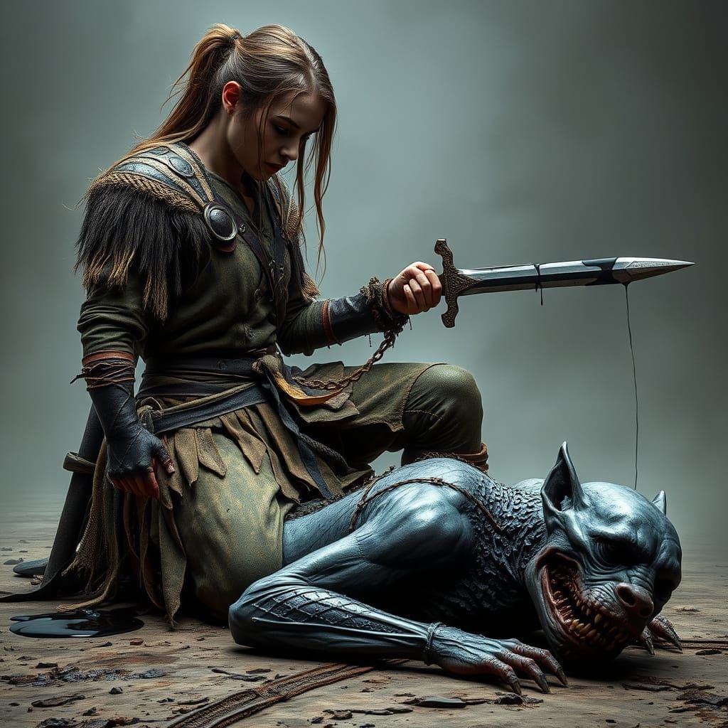 Viking Warrior Tween with Sword