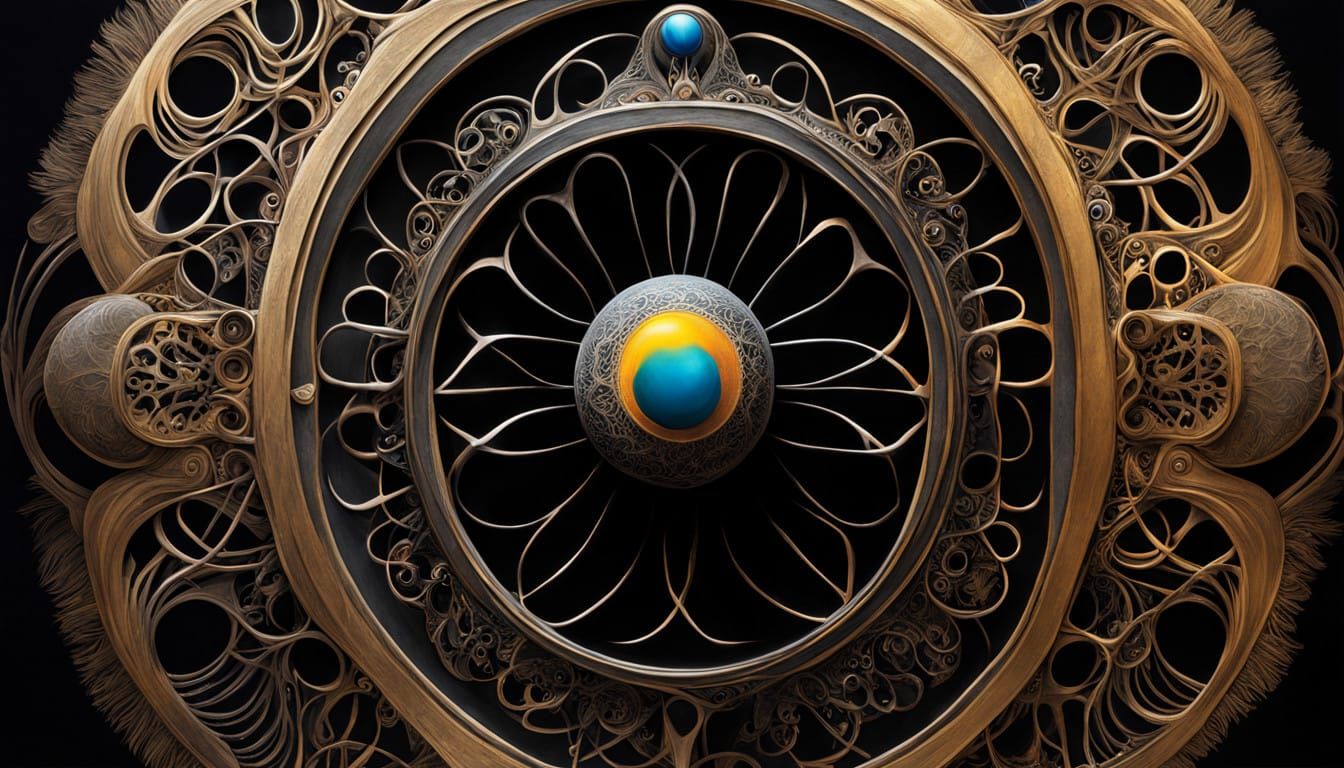 Surreal Nocturnal Odyssey in Art Nouveau Style