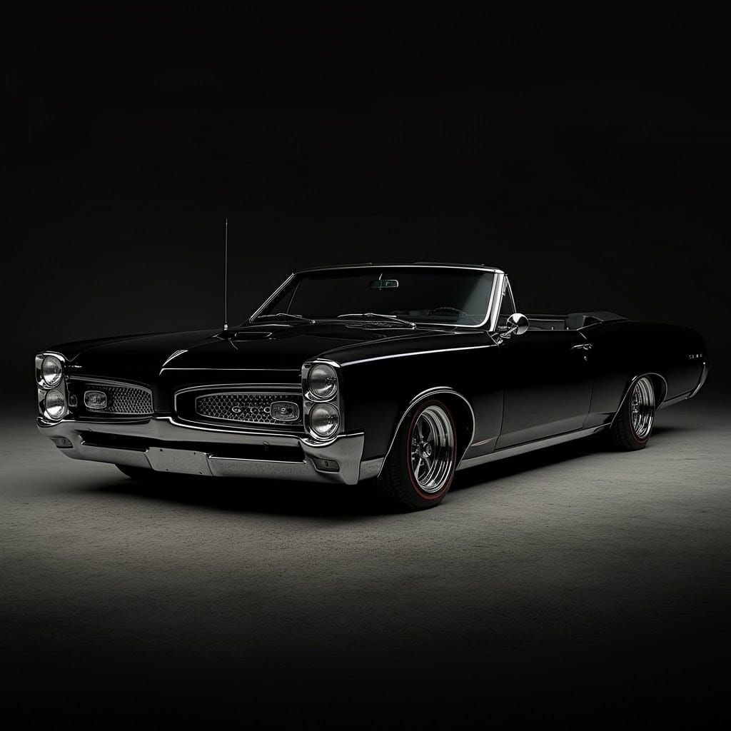 Vintage Pontiac GTO Lowrider in Elegant Black