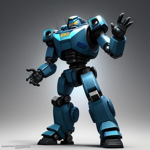 Friendly Transformer Rescue Bot in 3D Style