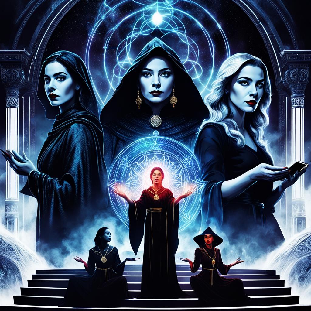 Mysterious Women Casting Spell in Theatre