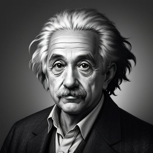 Albert Einstein Realistic Digital Painting