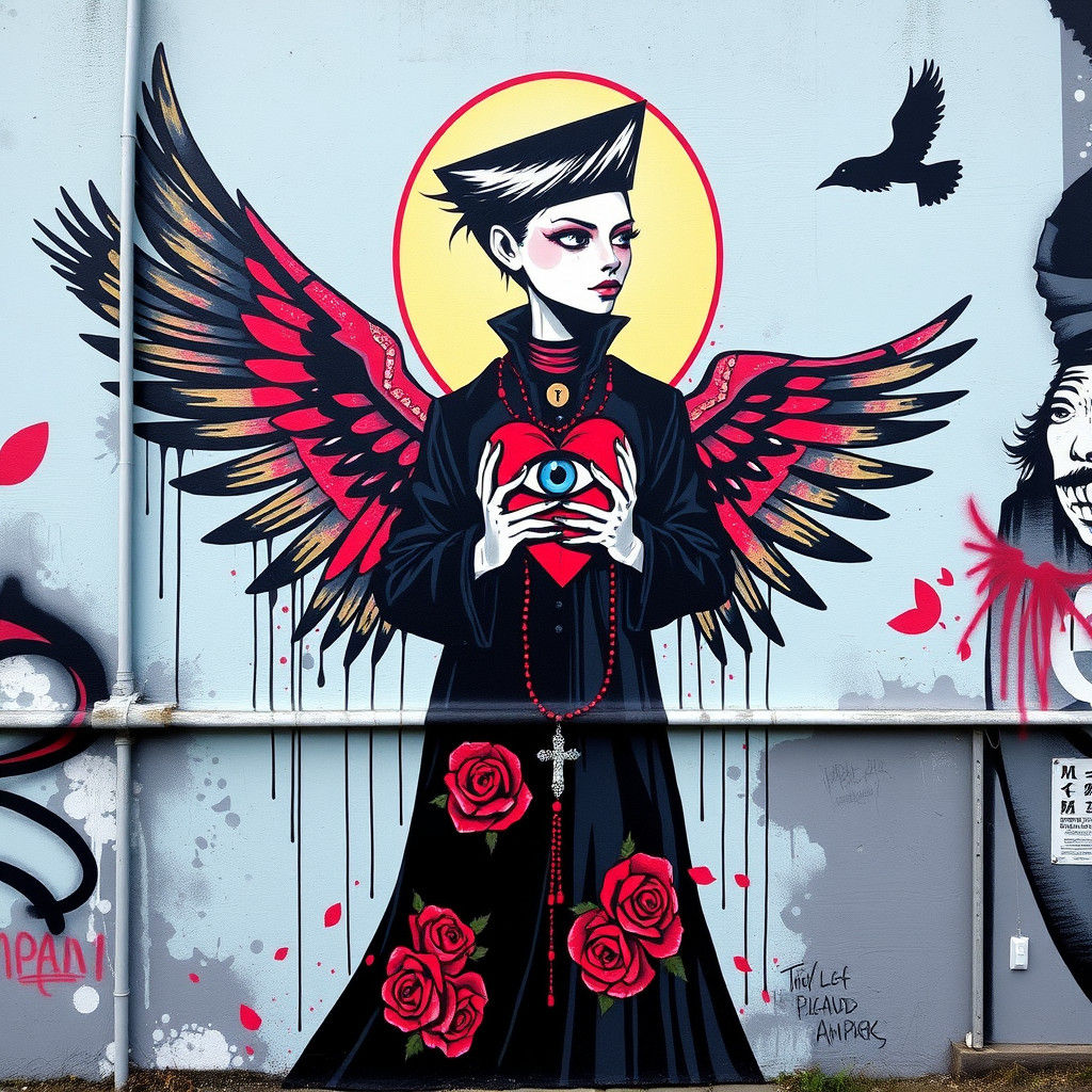 Street Art Mural: Punk Faith, Social Awareness