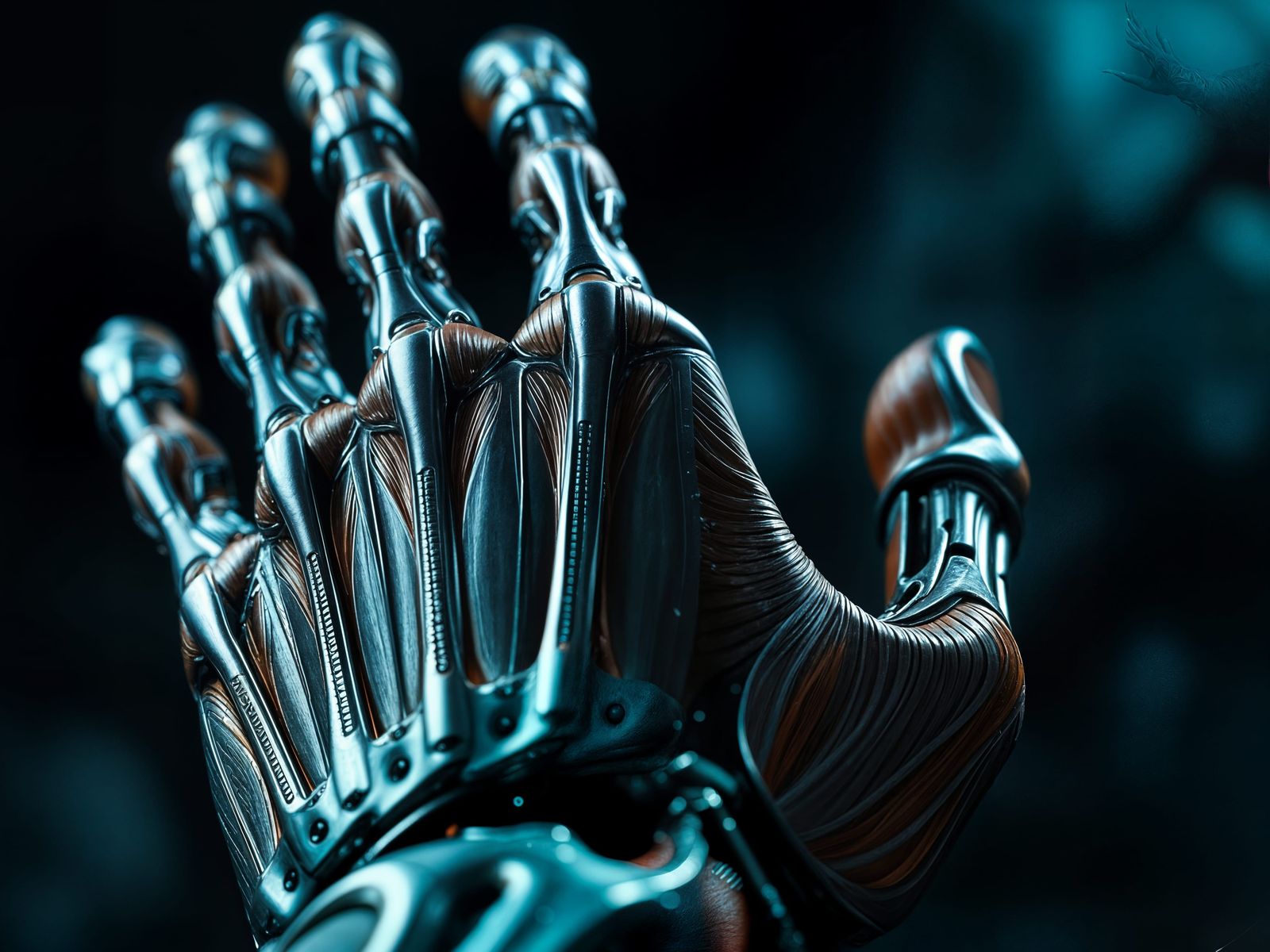 Biomechanical Prosthetic Hand in Giger Style