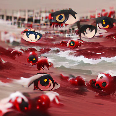 Ocean of Eyes: A Disturbing Digital Rendering