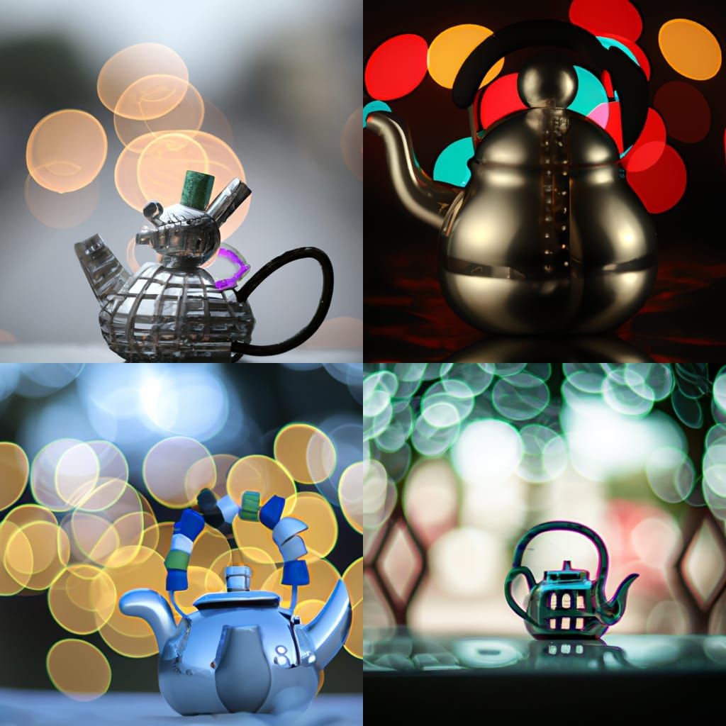 Futuristic Fantasy Teapot in Professional Photography Style