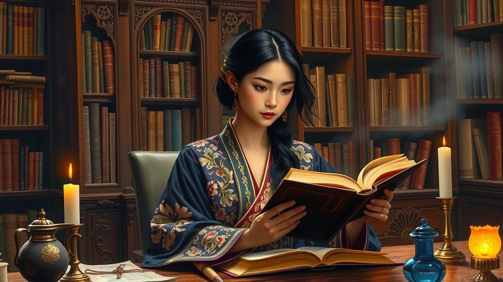 A Scholar Lost in Ancient Tomes