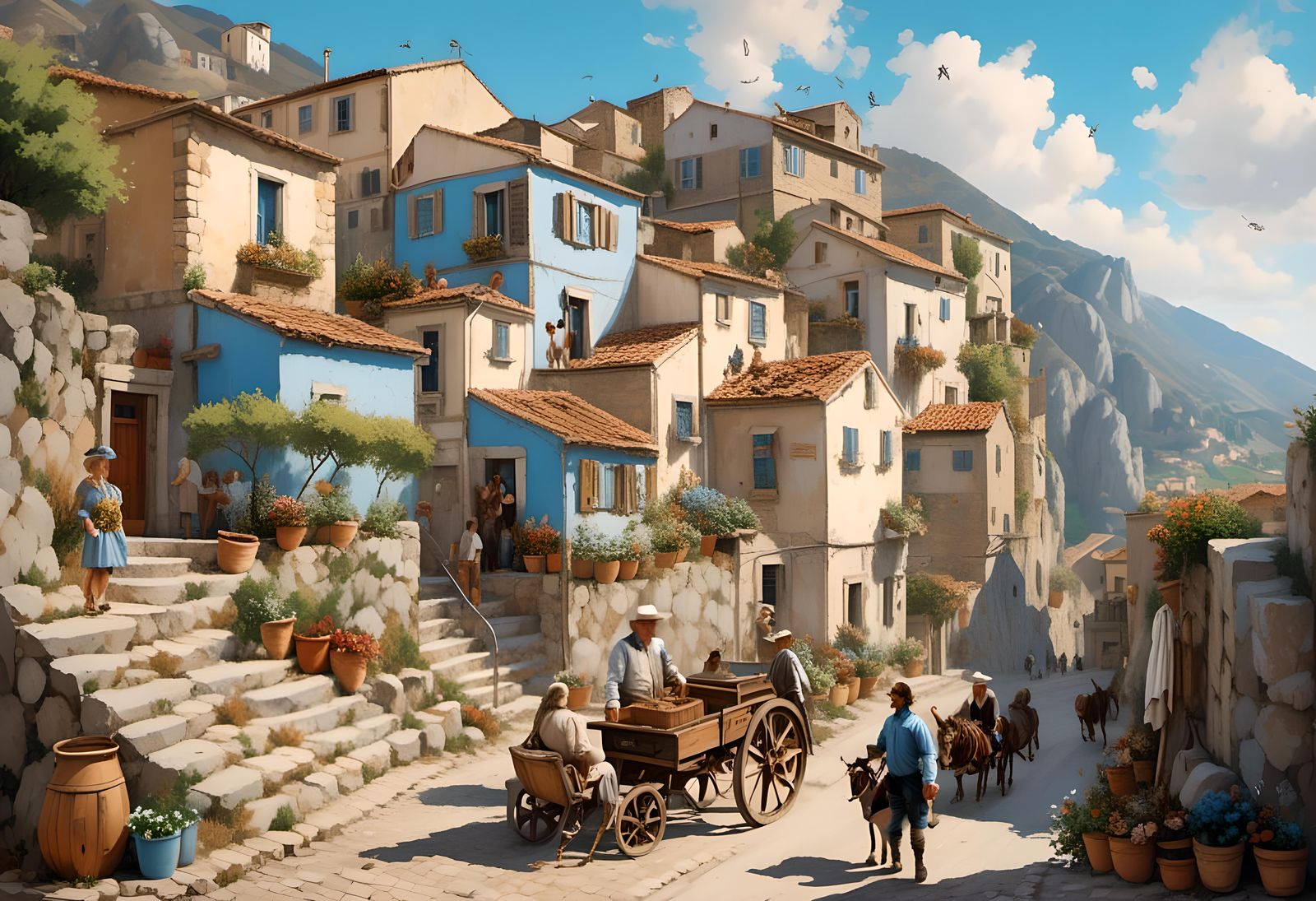 Castelmezzano in the Basilicata region of southern Italy