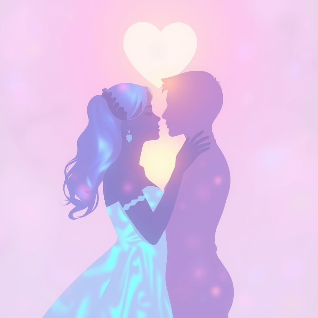 Romantic Iridescent Graphic Design with Gradients