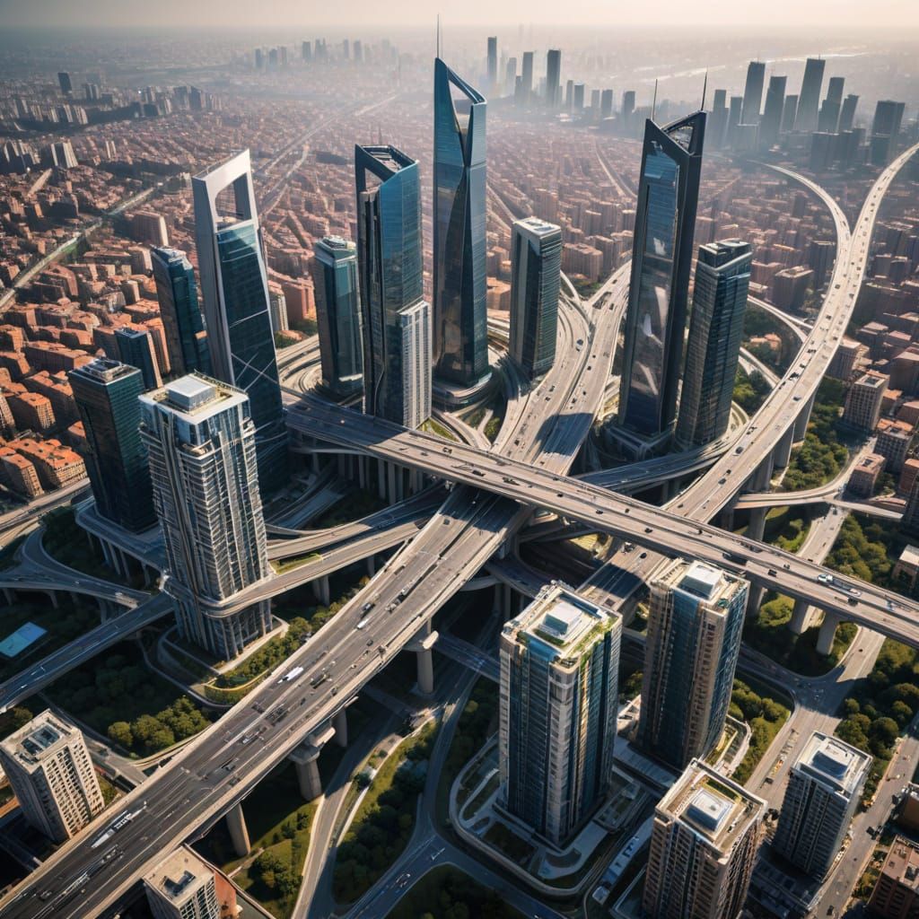 Inter Connected Urban megastructure City