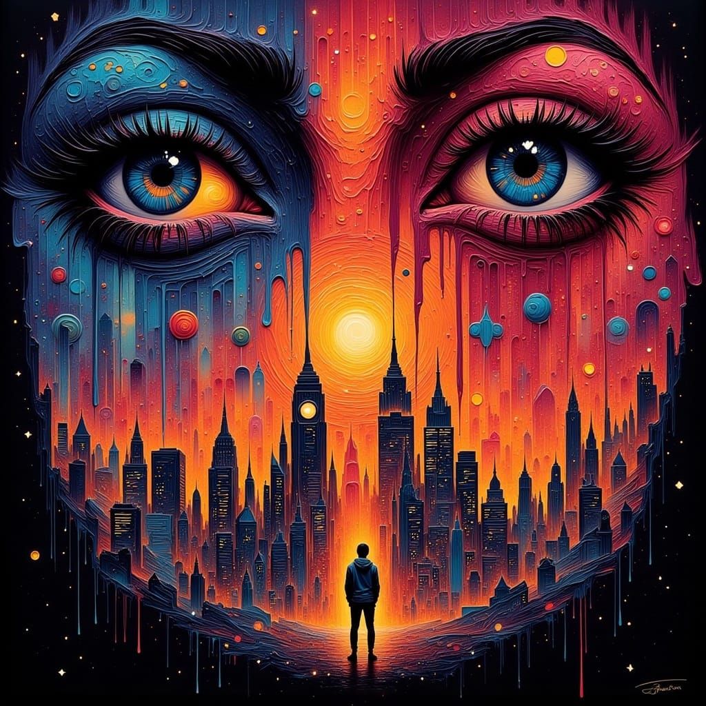 Surreal Dreamscape: Cities, Memories, and Cyberpunk Visions