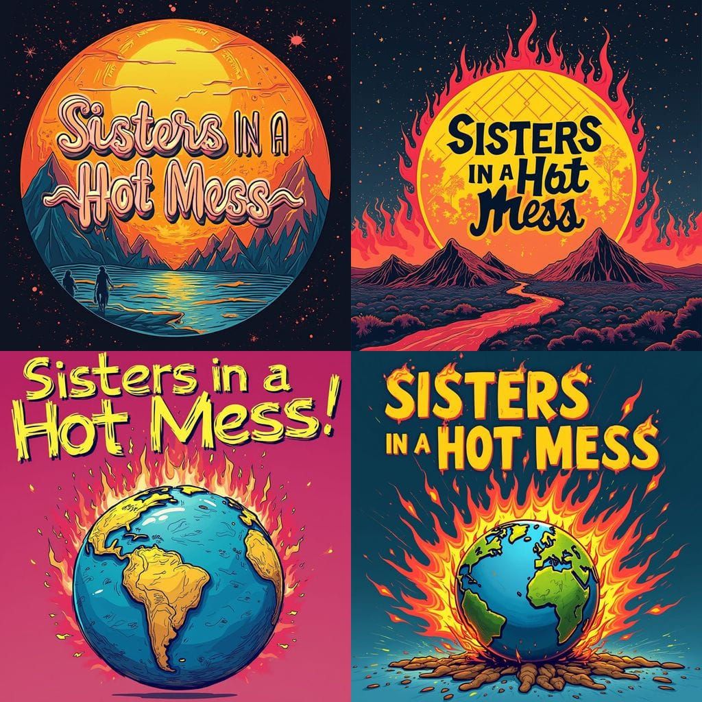 Vibrant Sisters in a Hot Mess Podcast Cover Art