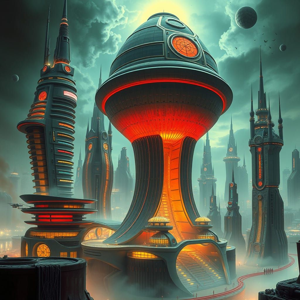 Surreal Futuristic Metropolis