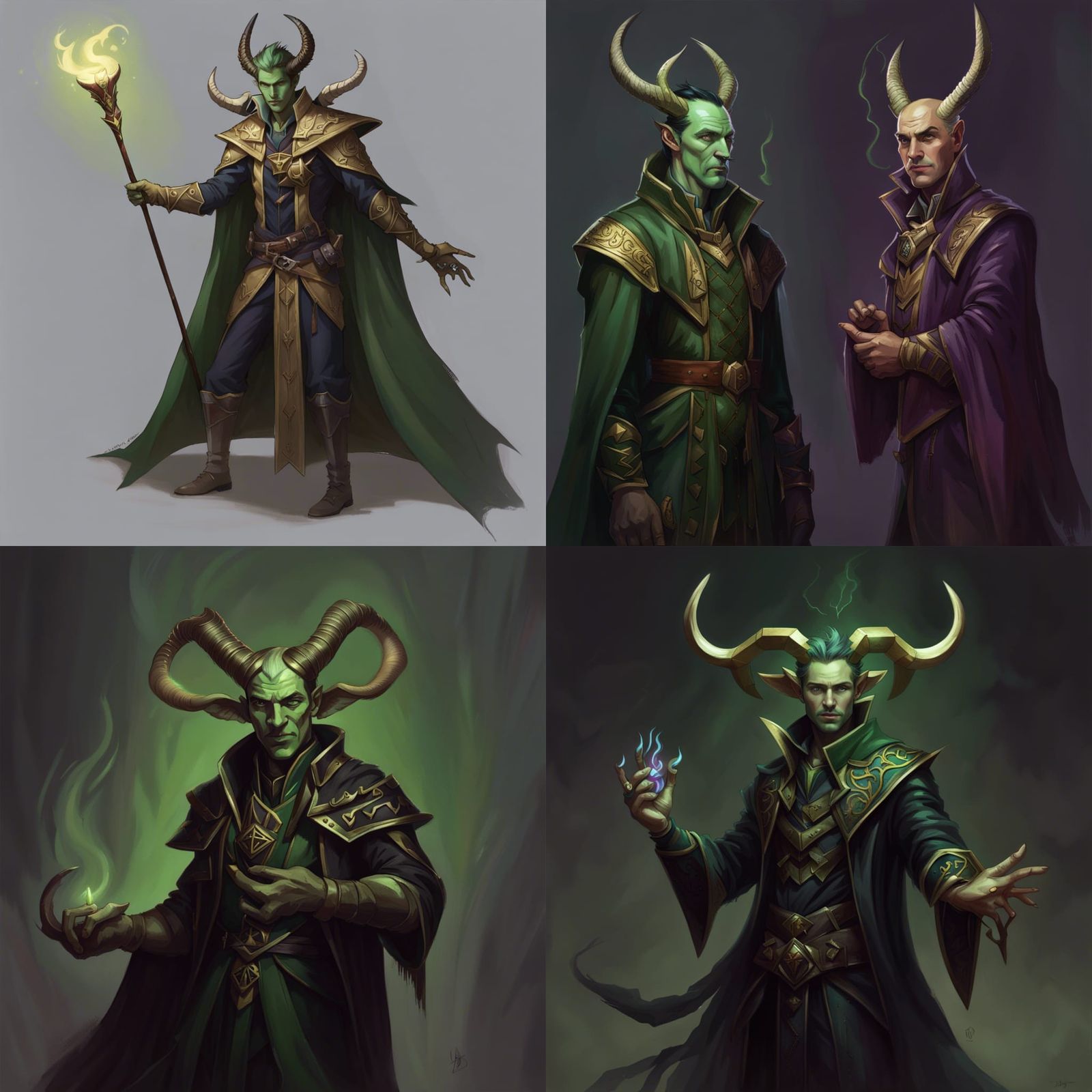 D&D Warlock with Loki Horns