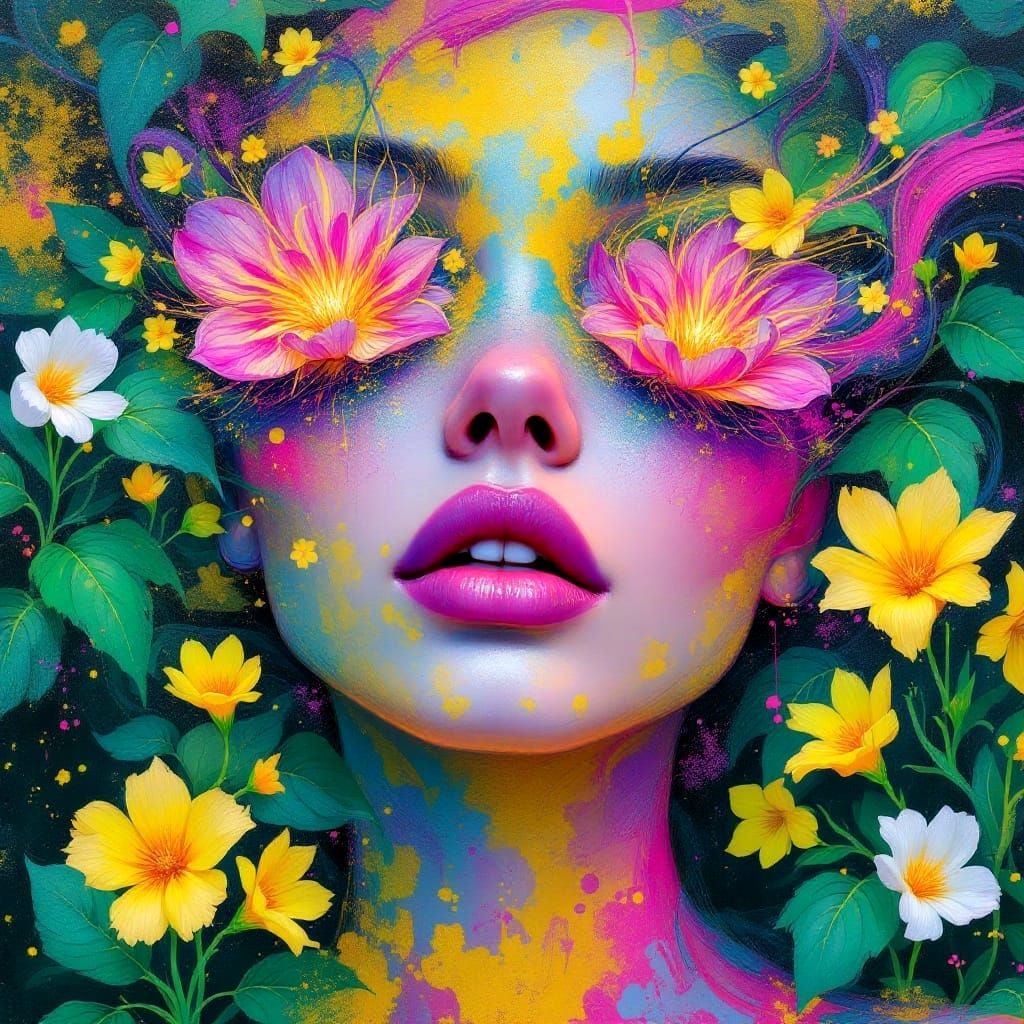 Spring's Awakening in Vibrant Graffiti