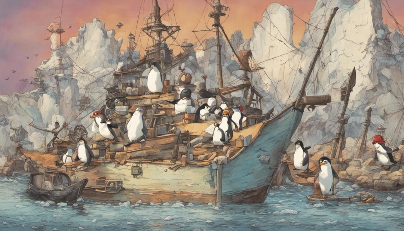 Pirate Penguin Army on Icy Adventure