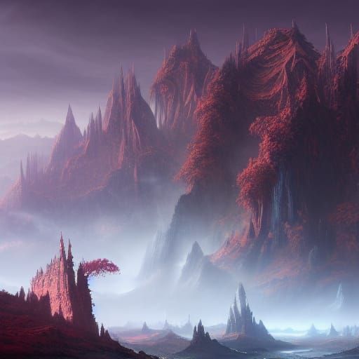 Fantastical Matte Painting in Deep Color