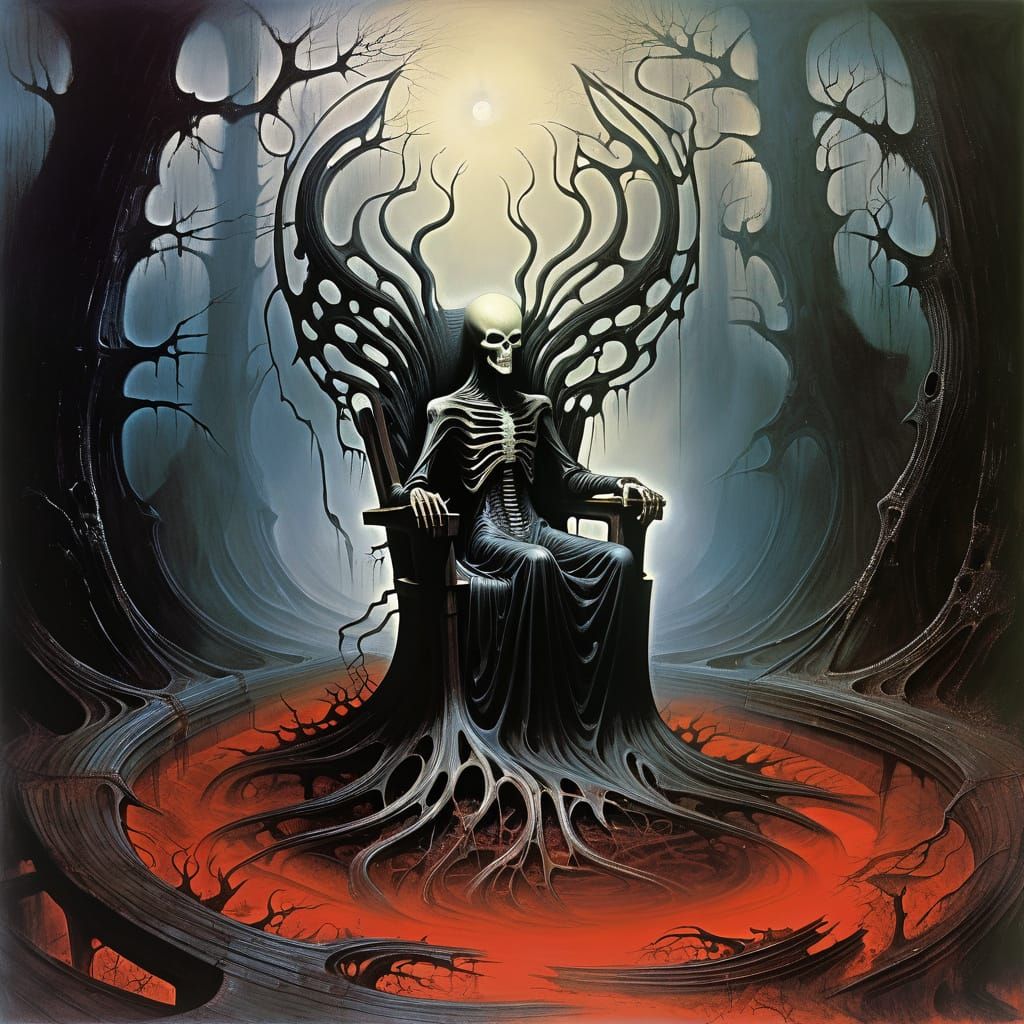 Rusted Rocking Chair Above Root Black Hole, Ominous Oil Pain...