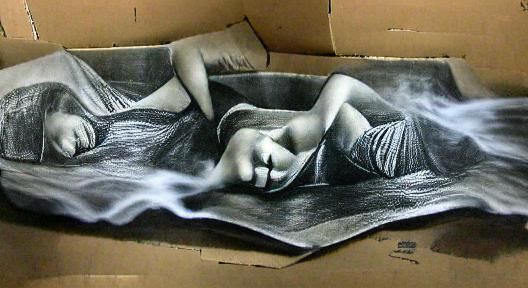 Dramatic Charcoal Drawing