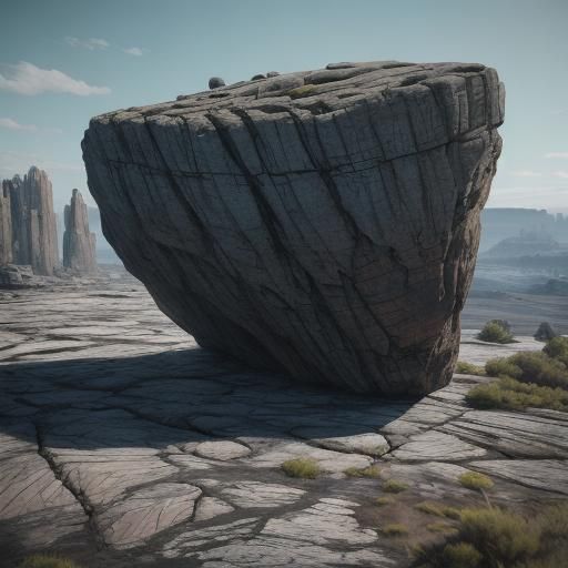 Fossilkuna in Rocky Cocoon: Detailed Matte Painting