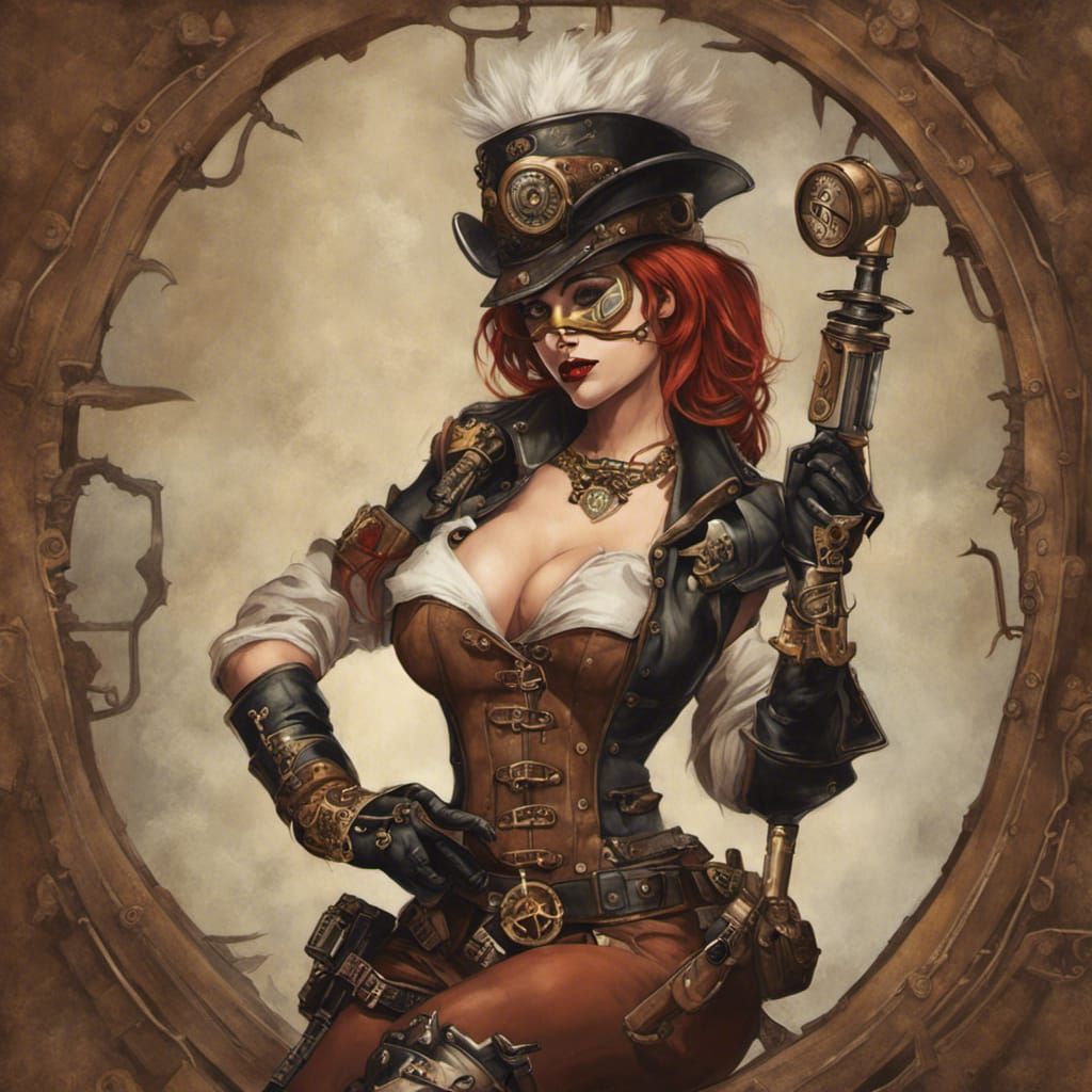 Steampunk Pinup in Warhammer Style
