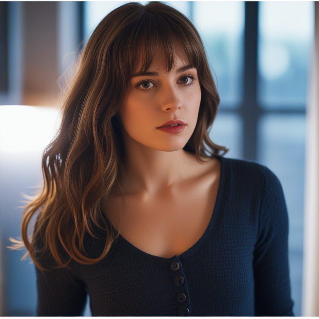 Moody Film Noir Portrait of Anastasia Steele