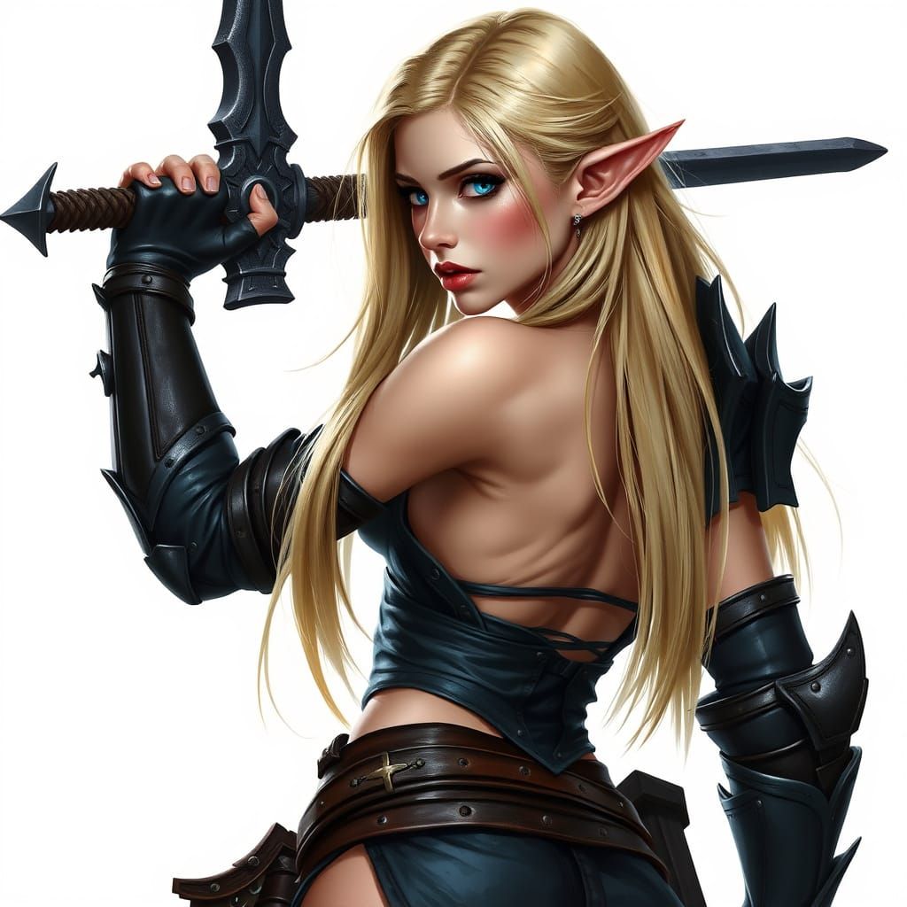 Halfling Rogue in Dark Armor, Photorealistic Fantasy Art