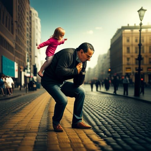 Father and Daughter: A Hyperrealistic Family Moment